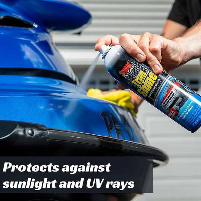 Stoner Car Care 91034-4PK Trim Shine – Vinyl and Plastic Protectant for Interior and Exterior Detailing, Restores OEM Color, Adds Shine, UV and Water Protection – 12 oz (Pack of 4)
