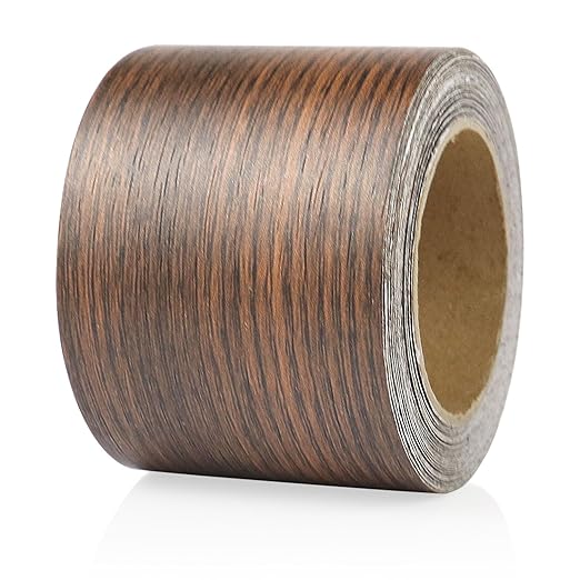 BOMEI PACK Wood Grain Repair Tape,Self Adhesive Repair Patch for Furniture, Floors, Cabinets, Windows, Doors, RV, Home Decor and DIY Projects (1, Walnut)