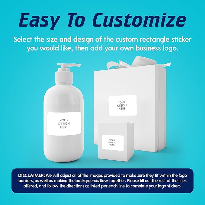 5-1000 Custom Vinyl Stickers - Upload Your own Image, Text, Design, Logo - Personalized Logo Labels for Handmade, Packaging, Bottle, Jars, Candle, Brand Stickers (White, 6x4)