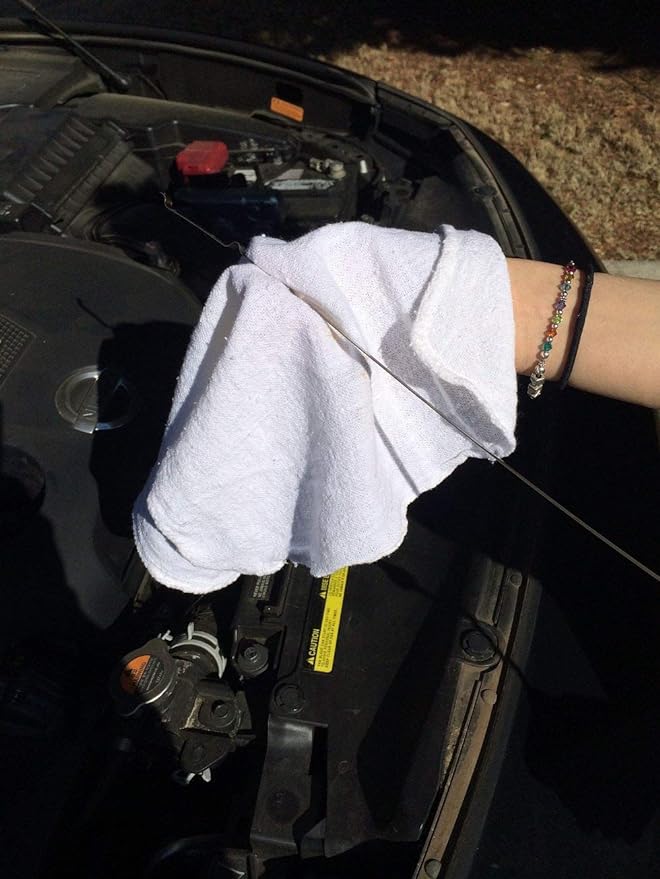 Avalon Towels Cotton Shop Rags – (Pack of 150) Size 12x14 Inches Cleaning Rags – Absorbent Shop Towels and Multipurpose Cleaning Towels for Automobiles, Industries, Garage and Homes (White)