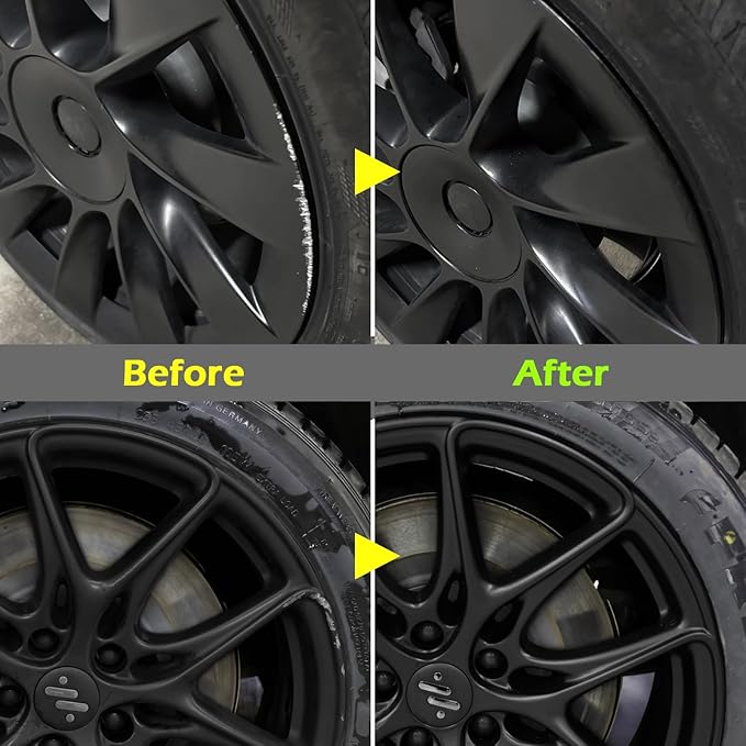 FOLLOWIN Matte Black Rim Touch Up Paint for Cars,Car Wheel Rim Paint Repair Kit,Automotive Rim Scratch Repair 1OZ/30ml