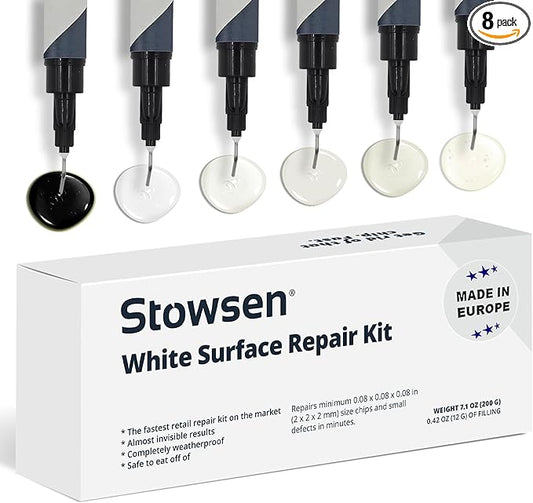 Tile Repair Kit by Stowsen - Also Works as Bathtub Repair Kit I Ideal to Fix Your Broken Chip or Crack on Marble, Corian, Porcelain and Granite Countertops
