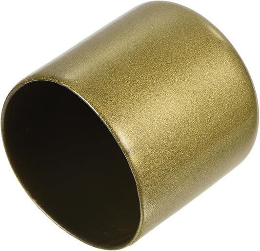 uxcell 20pcs Rubber End Caps 40mm ID Vinyl Round Tube Bolt Cap Cover Thread Protectors Gold