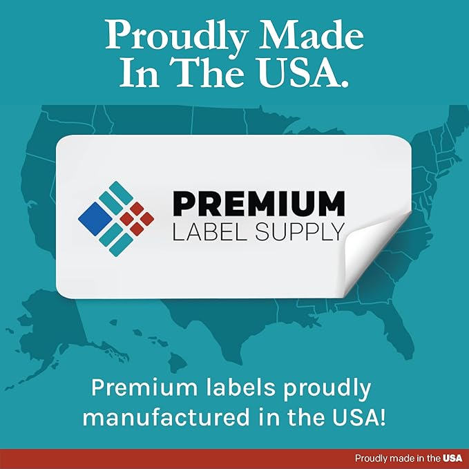 Premium Label Supply White Sticker Bottle Labels – 3" x 1.5" – Laser/Inkjet Compatible – (14 per Sheet), 100 Sheets – 1400 Total Adhesive Labels
