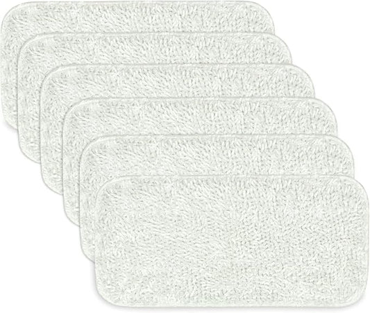 Sienna Luna Replacement Pads Microfiber Mop Pads Fit for Steamer Head SSM-3006 Series Hard Floor Mop Washable Durable Cloth Pads 6 Pack