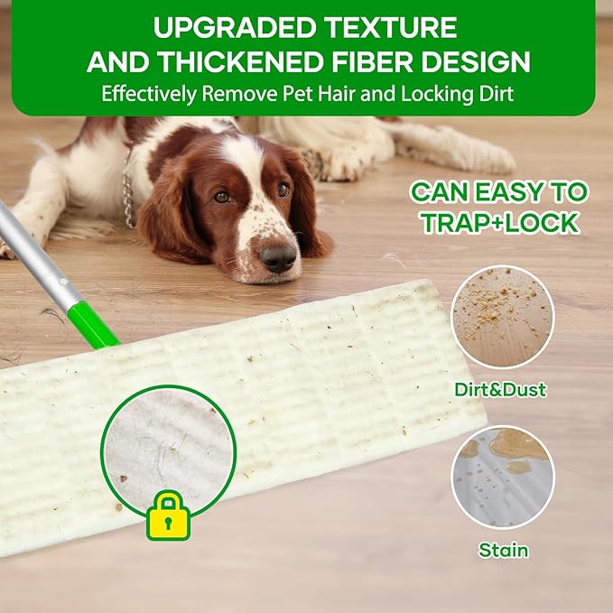 ‌60 Pack Dry Sweeping Cloths for Swiffer Sweeper XL Replacement - Dust-Absorbing Disposable Pads, Non-Washable & Unscented, Compatible with Swiffer XL (Static-Lift, Lint-Free)