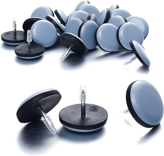 Furniture Sliders-Furnigear (Teflon) Nail in Chair Glides for Carpet - Move Your Furniture Easily & Safely - Best Floor Protector (7/8"-24 Pack, not for Wood Floors)