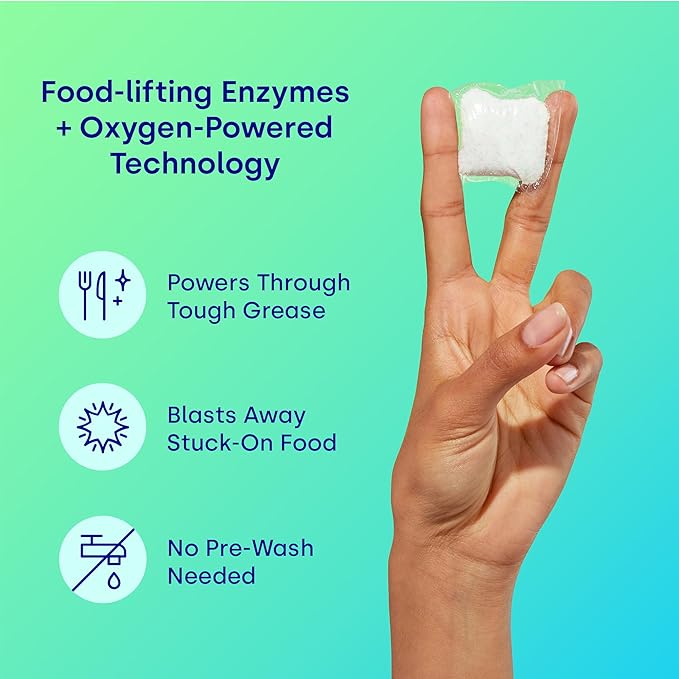 Dropps UltraWash Dishwasher Pods, Unscented (64 Count) - Biobased Power Deep Clean Dishwasher Detergent Tablets for Sparkling Shiny Dishes - No Rinse Aid or Pre-Wash Needed - Dishwashing Pods
