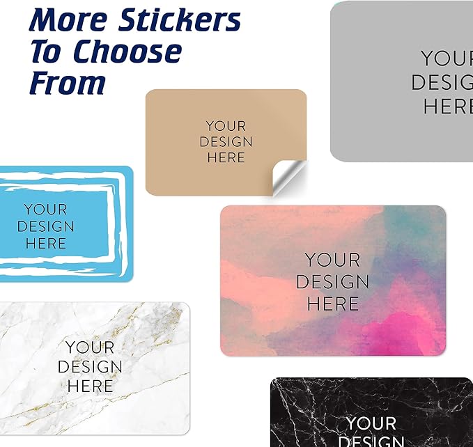 100 Custom Vinyl Stickers - Upload Your own Image, Text, Design, Logo - Personalized Logo Labels for Handmade, Packaging, Bottle, Jars, Candle, Brand Stickers (Brown, 3x2)