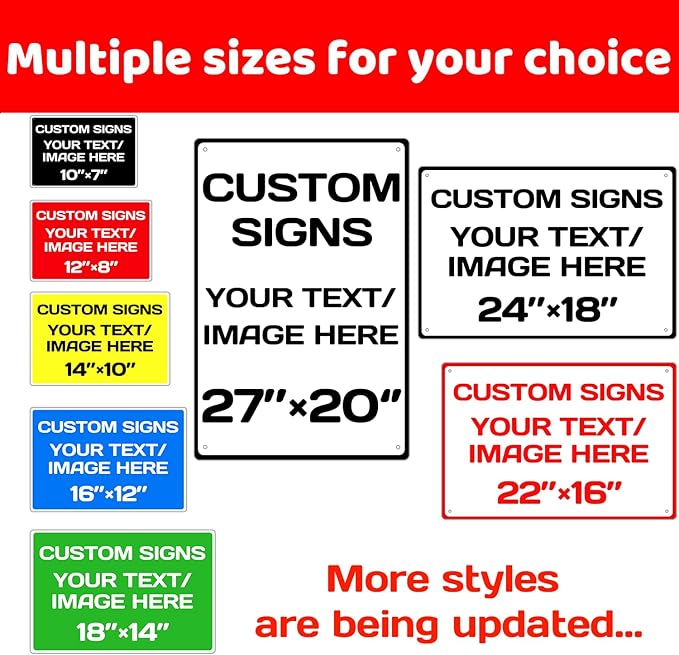 Personalized signs,Aluminum Weatherproof Metal Sign,Optional reflective or double-sided,Multiple Sizes Custom,Personalized Text And picture Here,Danger zone,garden,door, business