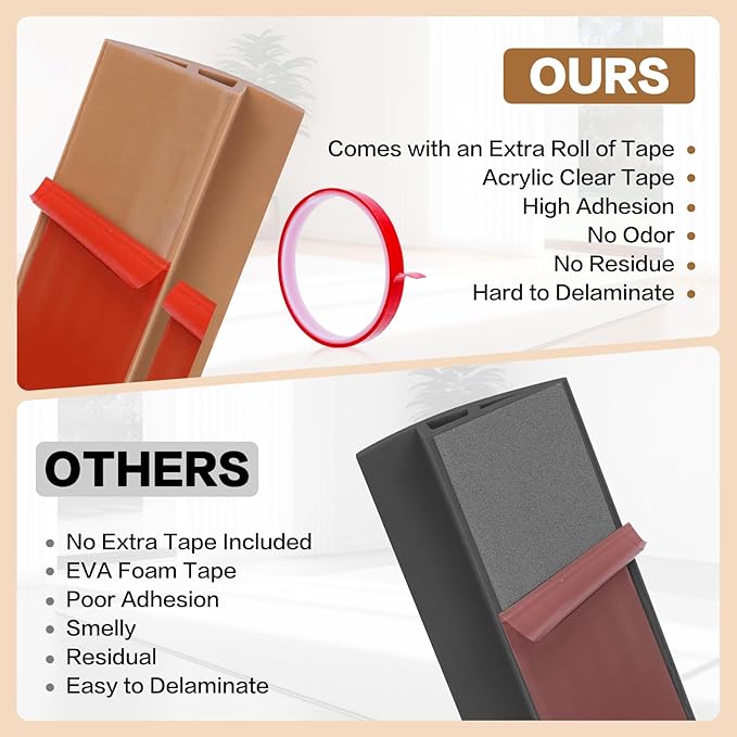 Floor Transition Strip Vinyl Door Threshold Ramp Self Adhesive Carpet Edging Strip Doorway Edge Trim, Overlap Edge Reducer for Laminate Carpet, Floor, Tile (Orange Oak, 3/5" to 4/5", 3.3Ft)