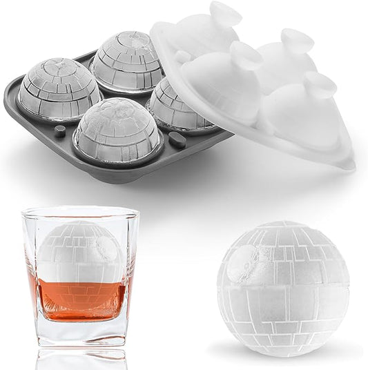 Nax Caki 3D Sphere Ice Cube Molds, Large Silicone Fun Shapes Gifts for Men Women, Whiskey Ice Cube Mold for Cocktails, Bourbon,Brandy, Whiskey Gifts for Men