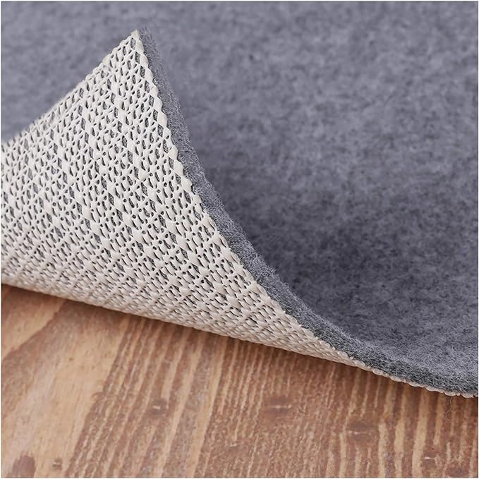 Non Slip Rug Pad Grippers - Round 8x8, 1/8" Thick, (Felt + Rubber) Double Layers Area Carpet Mat Tap, Provides Protection and Cushioning for Hardwood or Tile Floors