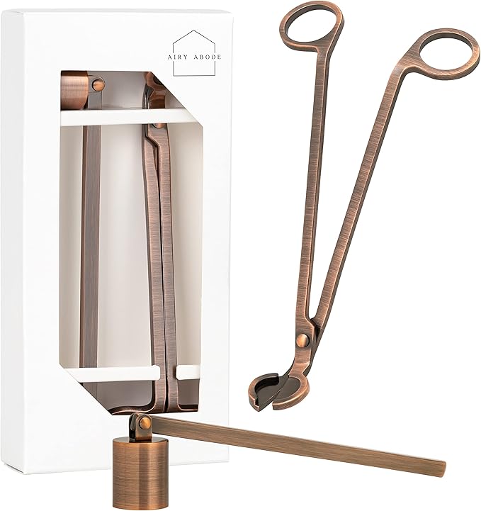 Candle Wick Trimmer and Candle Snuffer Accessory Set – Pick Your Color