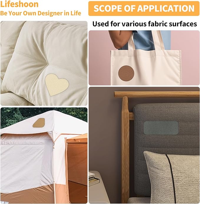 Fabric Repair Patches, Canvas Self-Adhesive Fabric Patches Tape Durable, DIY Large Canvas Repair for Sofa, Couches, Furniture, Chair, Clothing （3.5X79 Inch, White）