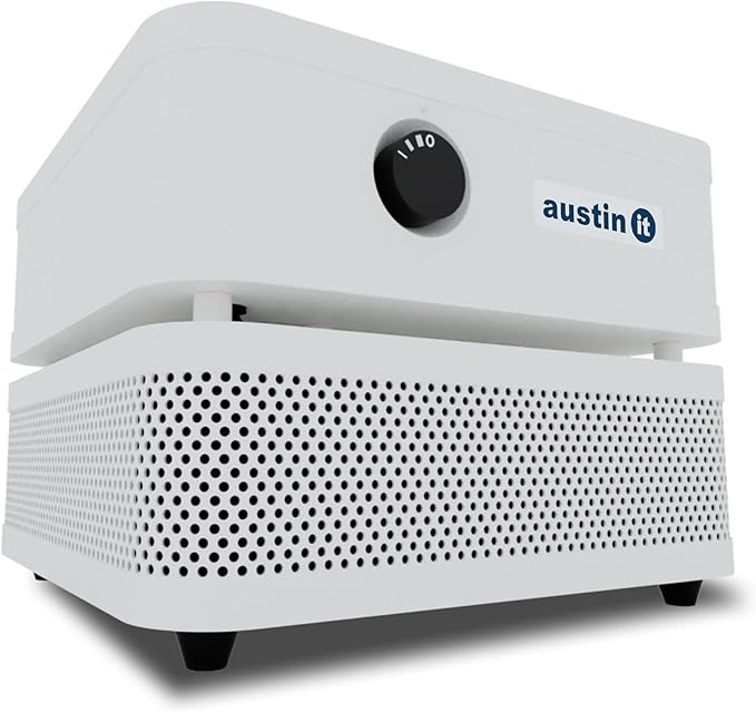Austin Air it Room Air Purifier with VOC Carbon Wrap Air Filters - Personal Air Filter Single Room Air Purifiers - Portable Allergy Purifier - Stylish Tabletop Purifier for Dust, Model C100CC1