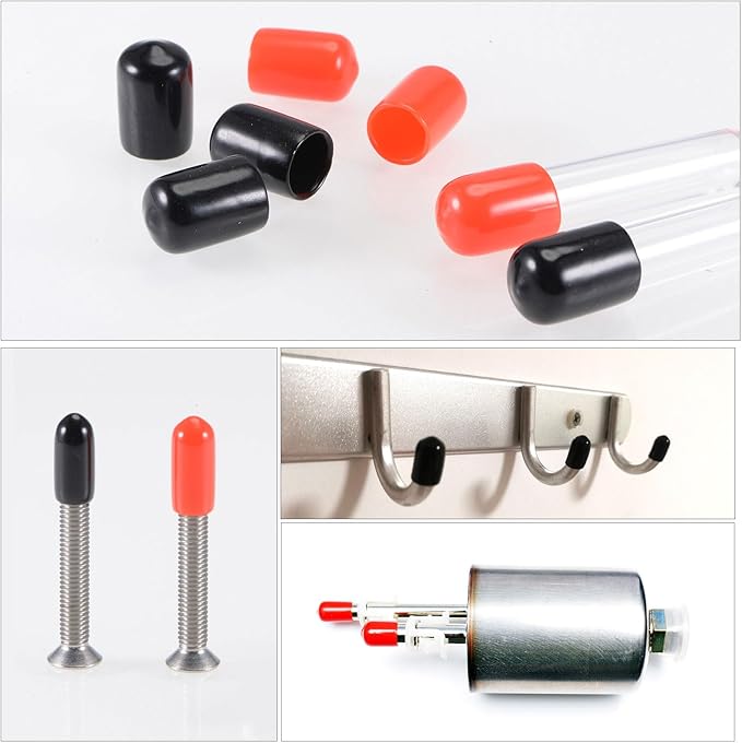 uxcell 20pcs Rubber End Caps 7mm ID Vinyl PVC Round Tube Bolt Cap Cover Screw Thread Protectors Green
