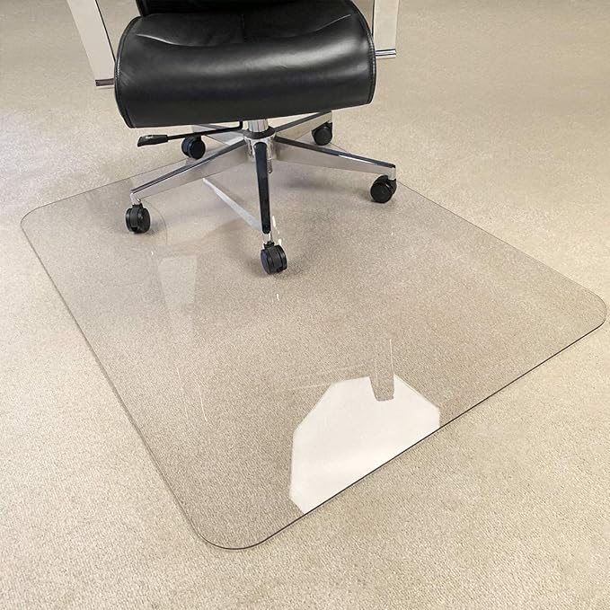 2Pack Crystal Clear 1/5" Thick 47" x 40" Heavy Duty Hard Chair Mat, Can be Used on Carpet or Hard Floor