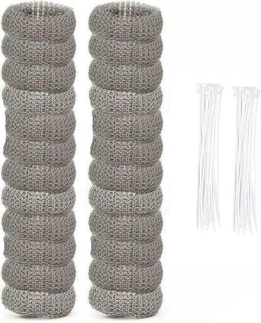 Stainless Steel Lint Traps for Washing Machine Drain Hose – Mesh Filter with Cable Ties for Laundry Sink and Drain Protection(24)