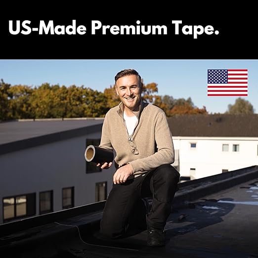 HSS Sealant Tape with MicroSealant - Waterproof Commercial Roofing Tape for Roof and RV Repair - UV- & Weatherproof (Gray, 4 inch x 50 feet)