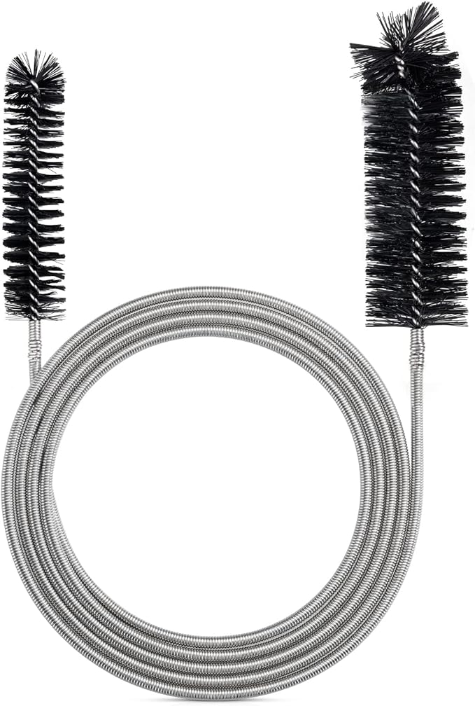 Drain Brush Pipe Cleaning Brush Slim Drain Hole Cleaning Tool Hose Flexible Feeding Tube Cleaning Brush Black Color