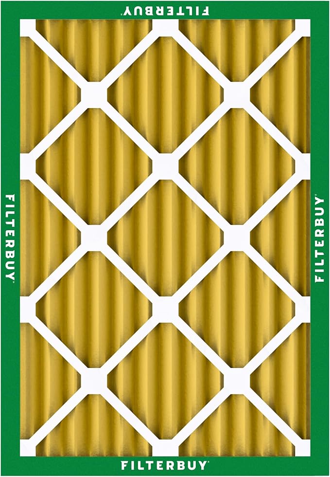 Filterbuy 20x22x2 Air Filter MERV 11 (MPR 1200) Allergen Defense Replacement (4-Pack), Electrostatic Pleated HVAC AC Furnace Filters, Made in USA (Actual Size: 19.50 x 21.50 x 1.75)