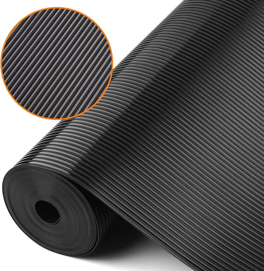 Shelf Liners for Kitchen Cabinets Non Adhesive Drawer Liner EVA Material Cupboard Mat Refrigerator Mats Washable Fridge Liner for Cabinet, Storage and Desks 23.6 x 393.7 Inches Black