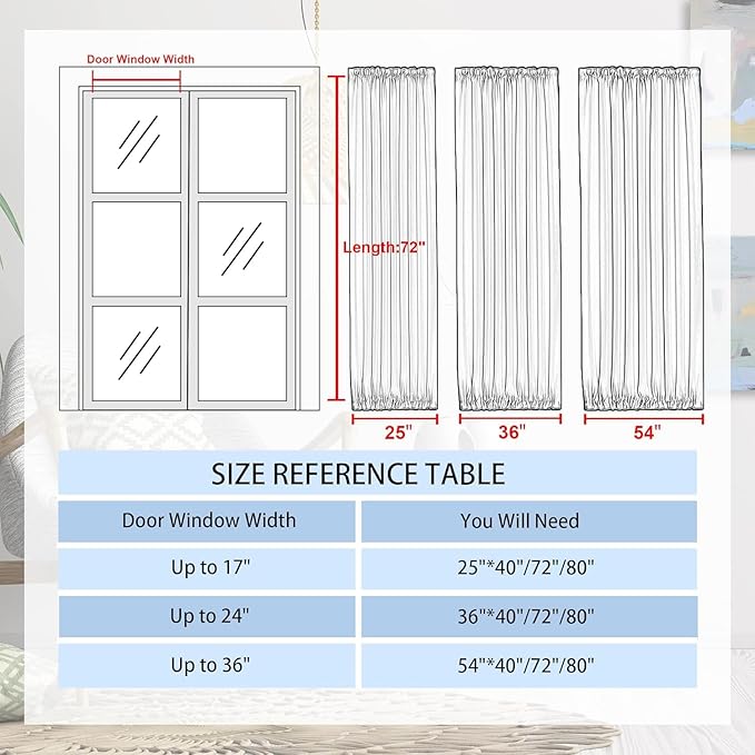 DWCN French Door Curtains – Rod Pocket Thermal Blackout Curtain for Window/Doorways/Kitchen/Classroom/Patio Doors for Privacy, 54W by 72L Inches, 1 Panel with Tieback, Dry Rose