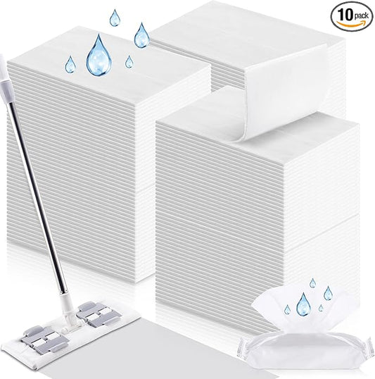 200 Counts Sweeper Wet Mopping Cloths 17.7 x 11.8'' X Large Wet Mop Pads Refills XL Disposable Floor Wipes Duster for Sweeping Scrubbing Cleaning Dry Wood Hardwood Tile