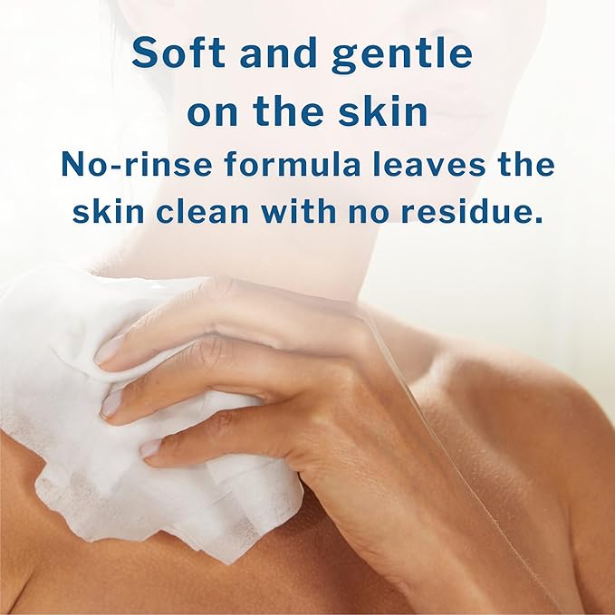 McKesson Washcloth Wipes for Adults, Unscented (12 Pack, 576 Washcloths) Disposable Wash Cloths for Body - Fragrance-Free No-Rinse Formula - Good for Incontinence and Elderly - 48 Wipes Per Pack