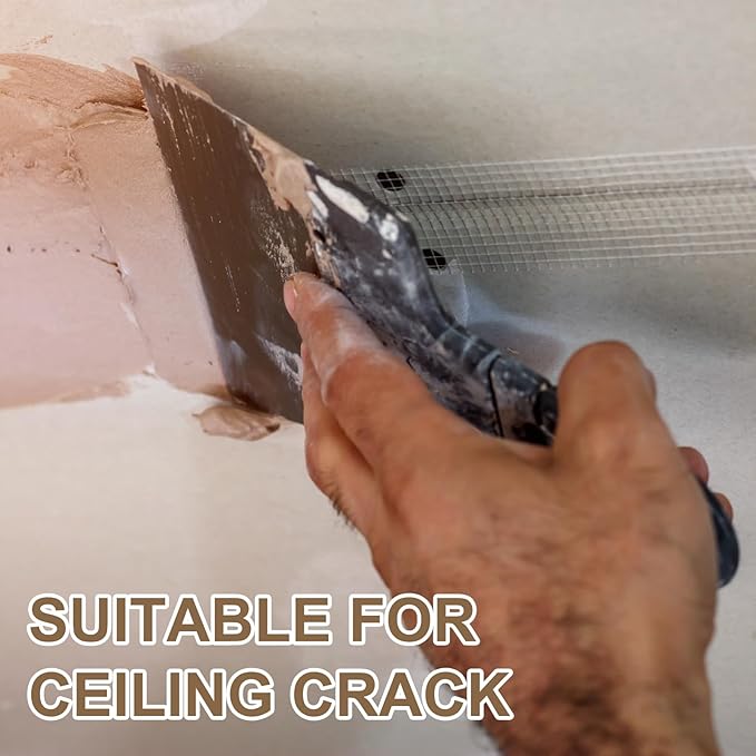 PATIKIL Drywall Repair Mesh Tape, 8 inch x 164 ft Fiberglass Repair Patch Self-Adhesive Dry Wall Joint Tape 12 Mesh Wall Hole Crack and Seam Patch, White