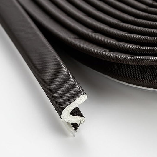 Weather Stripping Door Seal Strip - Soundproof Q-Shaped Foam for Exterior Door Frame, Large Gap Seal, Noise Cancelling, Easy to Install (Brown, 40FT)