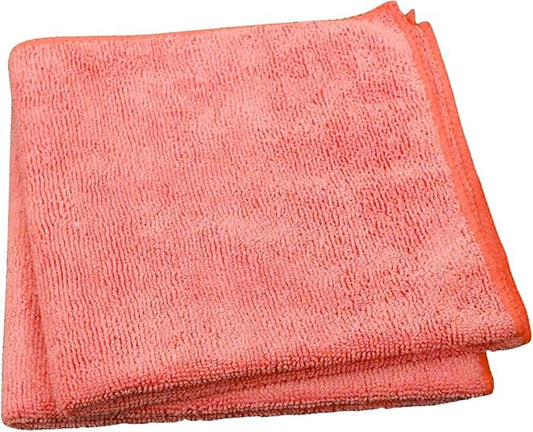 Single Microfiber Cleaning Cloth 40x40 cm - Ultra Absorbent Microfiber Cloth for Home, Kitchen Car Bathroom Rags Polish Cleaning 250 GSM (Red)