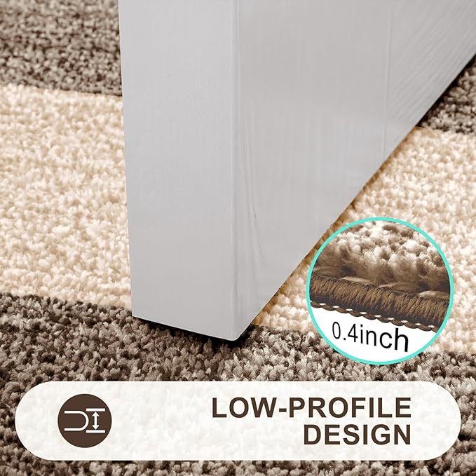 Kitinjoy Indoor Outdoor Door Mat, 71x47 Non-Slip Absorbent Dirt Trapper, Low-Profile Washable Inside Entrance Front Floor Mat, Sturdy Soft Entry Doormats for Entryway, Light Brown
