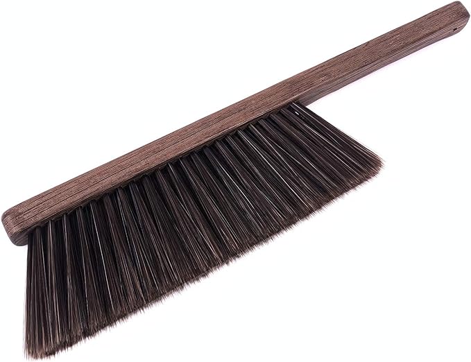 Hand Broom Cleaning Brushes-Soft Bristles Dusting Brush for Cleaning Car/Bed/Couch/Draft/Garden/Furniture/Clothes,Wooden Handle