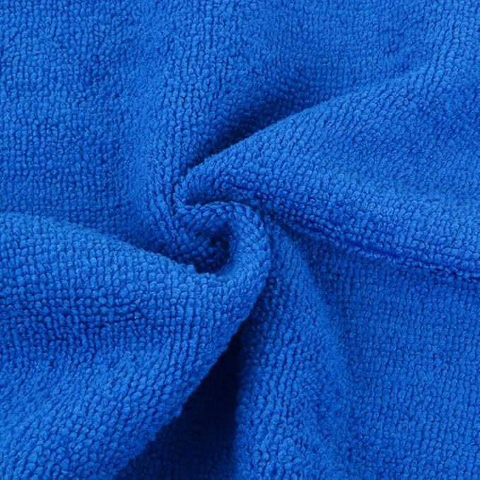 SINLAND Absorbent Microfiber Dish Cloths for Washing Dishes Best Kitchen Cloths Cleaning Cloth with Poly Scour Side 12Inchx12Inch 5 Pack Dark Blue