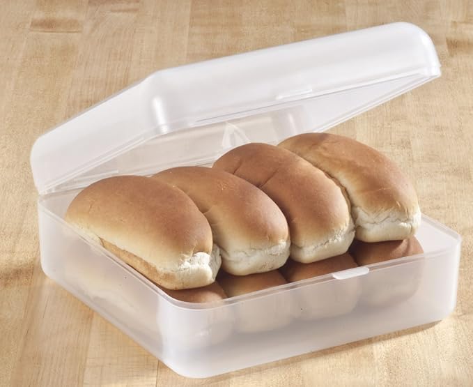 Miles Kimball Bun Keeper, Clear, 7.5" L x W 3.5" H, BPA Free, Dishwasher Safe