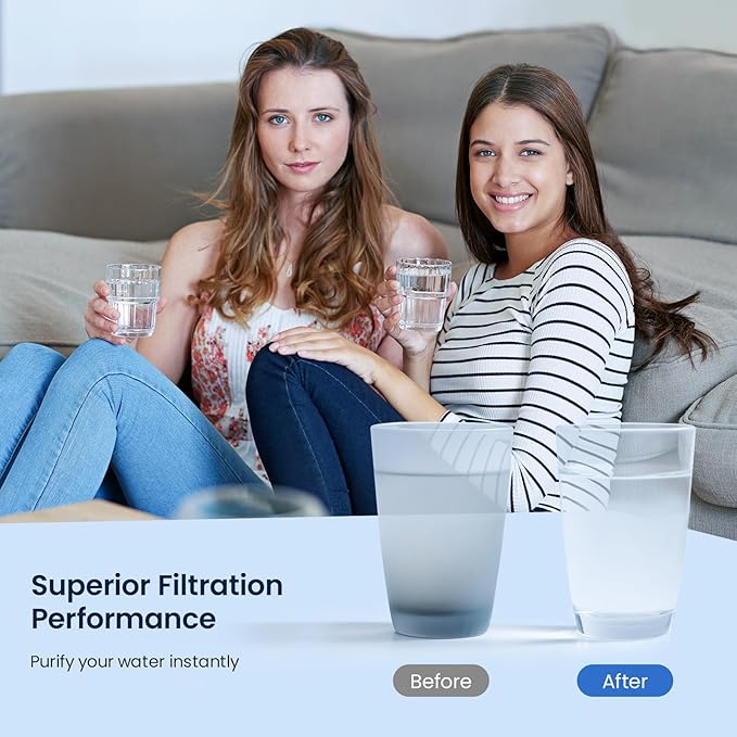 GLACIER FRESH Replacement for MWF Refrigerator Water Filters, SmartWater MWFP, MWFA, GWF, HDX FMG-1, WFC1201, RWF1060, 197D6321P006, Kenmore 9991, 4 Pack