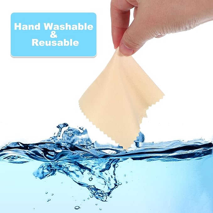 PATIKIL Eyeglass Microfiber Cleaning Cloth 7"x6", 200 Pack Glasses Cleaning Cloth Soft Wipe Screen Cloth for Camera Lens Eyeglasses Screens in Individual Vinyl Pouch, Blue