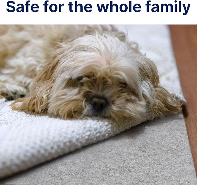 RUGPADUSA - Eco-Plush - 5'x7' - 1/4" Thick - 100% Felt - Premium Cushioned Rug Pad - Available in 3 Thicknesses, Many Custom Sizes