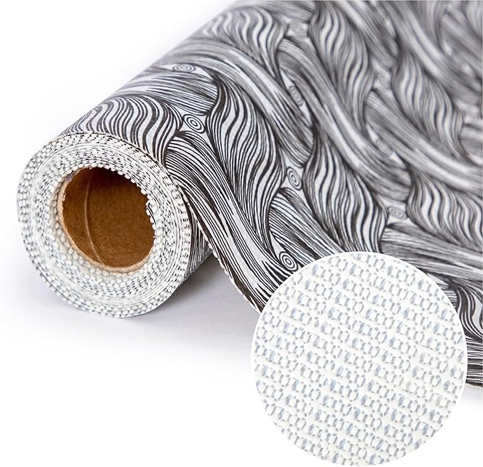 2 Rolls 12 x 120 Inch Shelf Liner for Kitchen Cabinets Non Adhesive Kitchen Drawer Liner, Waterproof Shelf Liner Durable Anti-Slip for Kitchen Cabinets Shelf Liner