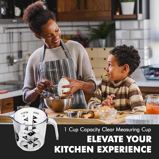 Chef Craft Select Plastic Measuring Cup, 1 Cup Capacity, Clear
