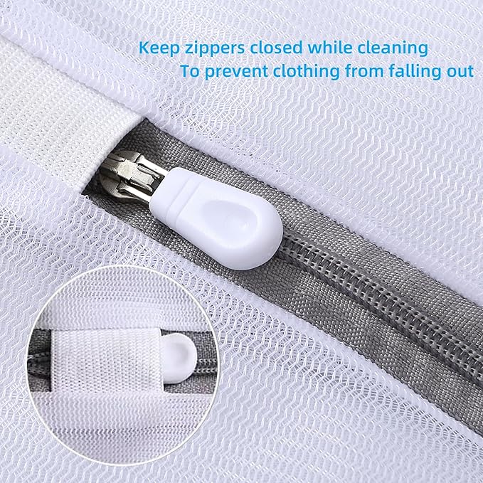 8 Pcs Lingerie Bags for Washing Delicates(2XXL 2XL 4L) Mesh Laundry Bags for Washing Machine Protector Net Wash Bag for Socks Underwear Baby Clothes Laundry Garment Bag Mesh Washable