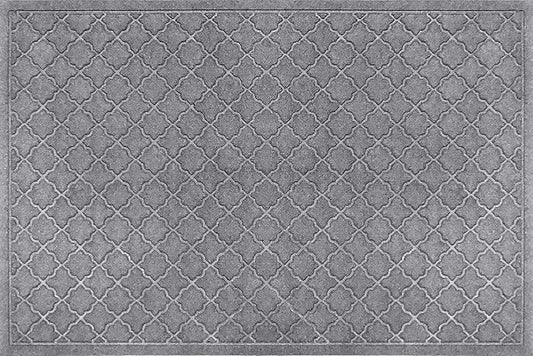 WaterHog Heavy Duty Doorway Mat, 4' x 6', Made in USA, Durable & Skid-Resistant Entryway Mat, Water-Trapping, Indoor/Outdoor Decorative Floor Covering, Cordova Collection, Medium Grey
