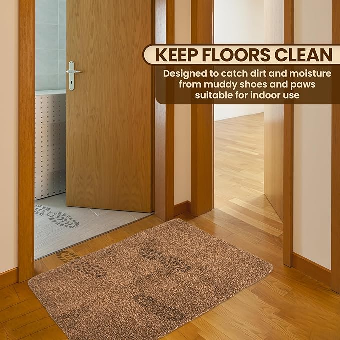 Premium Microfiber Indoor Door Mat – 36"x60" Washable Entry Mat, Non-Slip, Waterproof Backing, Super Absorbent, Low Profile Entryway Doormat for Indoor Entrance