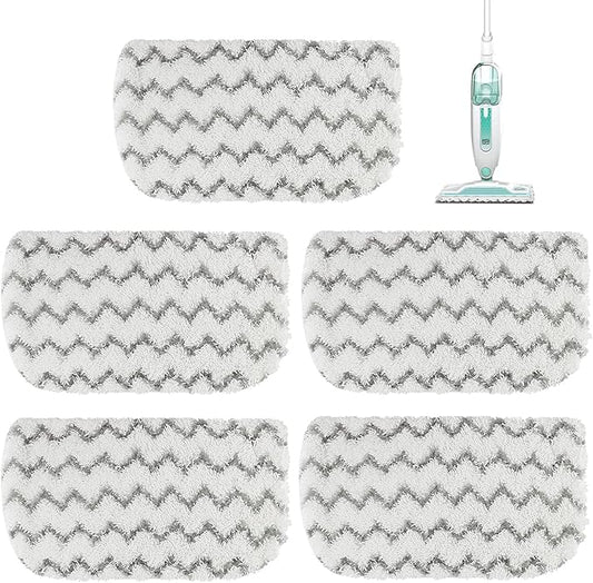 Sgizoku S1000 S2001 Steam Mop Replacement Pads for Shark Steam Mop S1000 S1000A S1000C S1000WM S10001C S1200 & S2001 SteamSpot Steam Mop - Dirt Grip, Washable & Reusable for All Floor Clean - 5Pack