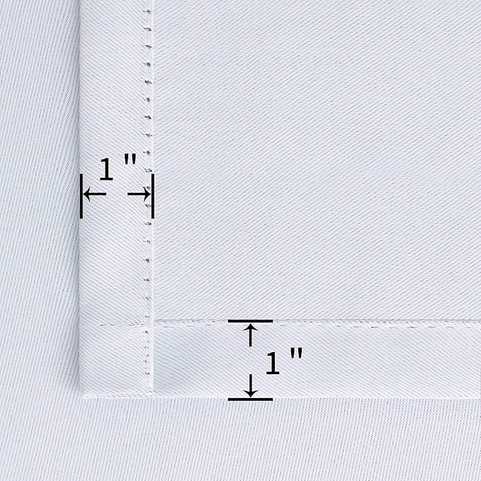 BGment Room Darkening Curtains 45 Inches Length - Rod Pocket Short Window Drapes Thermal Insulated for Bedroom Kitchen Cafe, Greyish White, 34 x 45 Inch, 2 Panels