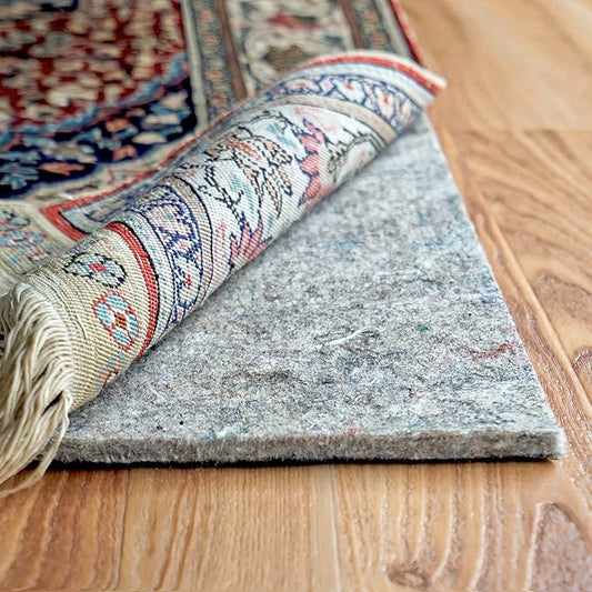 RUGPADUSA - Dual Surface - 7'10" x 10'10" - 1/4" Thick - Felt + Rubber - Non-Slip Backing Rug Pad - Safe for All Floors