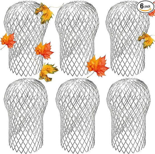 6 Pack Downspout Guard Filter, Gutter Downspout Guard Gutter Guard Strainer Mesh Aluminum Expandable Gutter Screen, Gutter Protector from Leaves Debris Clogging