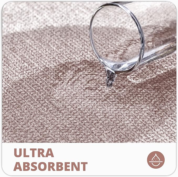 Bath Mat,Ultra Thin Bathroom Runner Rugs,Large Bath Mats for Bathroom,Quick Dry,Non-Slip,Machine Washable,Low Pile,Bath Rug,Shower Outside,Sink,Home Decor Accessories.Beige,1'5"x2'11"（17x35inch）